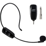 Microphone sans fil 2 en 1 micro serre tete sans fil avec convertisseur de 3. 5mm & 6. 5mm uhf wireless ...