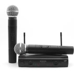 Microphone sans fil qicheng&lys pgx58 - syst�me professionnel vhf avec 2 micros dynamiques