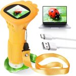 Microscope pour enfants - microscope portable pour enfants - �cran 2 pouces - microscope num�rique - ...