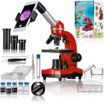 Microscope tudiant biolux sel - bresser junior - grossissement 40x - 1600x - kit d?exprimentation - ...