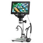 Microscope numérique1200x 12mp et microscope avec 2 lumières latérales réglables et 8 perles led pour ... Microscope numérique1200x 12mp et microscope avec 2 lumières latérales réglables et 8 perles led pour ...
