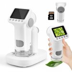 Microscope num�rique pour enfant 1600x grossissement portable avec �cran lcd 1080p hd prise photos et ...