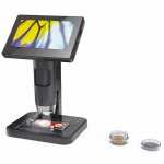 Microscope numrique haute dfinition ms03, cran ips de 5 pouces, microscope biologique grossissant ...