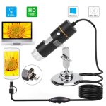 Microscope numrique usb hd 300 000 pixels - gototop - loupe 1000x pcb - 8 lumires led