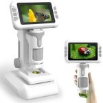 Microscope portable pour enfants �cran lcd 4 pouces et grossissement 1600x microscopes num�riques avec ...