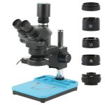 Microscope trinoculaire stro 4k grossissement 7x - 50x capteur 48 mp sortie hdmi / usb hdmi vga type ...