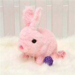 Mignon joli lapin lectronique interactif en peluche jouet dducation prcoce animaux en peluche poupe ...
