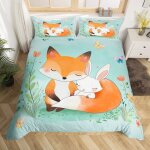 Mignon renard housse de couette 140x200cm lapin enfants parure de lit filles gar�ons chambre animaux ...