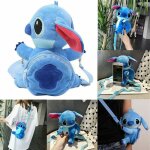 Mignon sac en peluche stitch mini sac dcole pour enfants sac en peluche sac dcole en peluche 3d avec ...