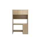 Miliboo - bureau biblioth�que avec rangements finition bois clair ch�ne l115 cm wissem