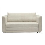 Miliboo - canapé convertible 2 places en tissu velours côtelé beige leon Miliboo - canapé convertible 2 places en tissu velours côtelé beige leon