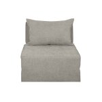 Miliboo - chauffeuse 1 place convertible en tissu effet velours gris victor