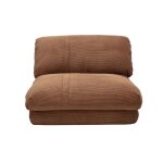 Miliboo - chauffeuse 1 place convertible en tissu velours c�tel� terre br�l�e spencer