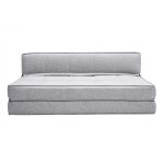 Miliboo - chauffeuse 2 places convertible en tissu gris clair katy