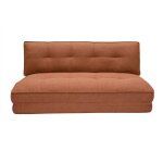 Miliboo - chauffeuse 2 places convertible en tissu terracotta sally
