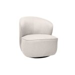 Miliboo - fauteuil design pivotant en tissu effet velours textur beige amber