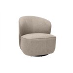 Miliboo - fauteuil design pivotant en tissu effet velours textur� taupe amber