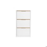 Miliboo - meuble à chaussures 3 portes finition blanc laqué brillant l68 cm kirk Miliboo - meuble à chaussures 3 portes finition blanc laqué brillant l68 cm kirk