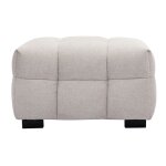 Miliboo - pouf repose - pieds design en tissu effet velours texturé beige corto Miliboo - pouf repose - pieds design en tissu effet velours texturé beige corto