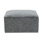 Miliboo - pouf repose pieds en tissu chin� gris fonc� kerry