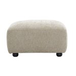 Miliboo - pouf repose pieds en tissu effet velours textur� beige joya