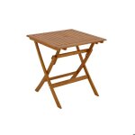 Miliboo - table de jardin carr�e pliante en bois massif l70 cm fuego