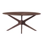 Miliboo - table � manger design ovale noyer l160 cm dielli