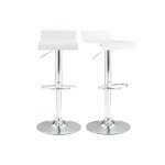 Miliboo - tabourets de bar design blancs et acier chrom� (lot de 2) surf v2