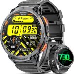 Militaire montre connect�e homme avec appels bluetooth �cran hd 1. 85730mah ip68 �tanche tracker de fitness ...