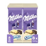 Milka - 8 tablettes de chocolat blanc aux clats de biscuit oreo - (8x100g)