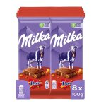 Milka - 8 tablettes de chocolat au lait et aux clats de daim - (8x100g)