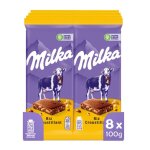 Milka - 8 tablettes de chocolat au lait et au riz croustillant - (8x100g)