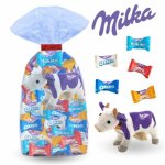 Milka favourites sachet de 30 bonbons au chocolat + 1 peluche vache milka pr�t � offrir pour no�l