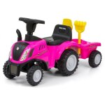 Voiturette - milly mally - new holland t7 - rose - 1  3 ans - volant interactif