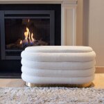 Milton & oldbrook bouclette pouf + bote de rangement venice blanc