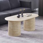 Milton & oldbrook table basse 120 cm geneva look travertin