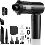 Mini aspirateur voiture puissant sans fil 4 en 1 aspirateur � main portable 16000pa pour voiture ordinateur ...