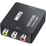 Mini av rca cvbs vers hdmi vido audio convertisseurs adaptateur support 720 1080p pour camra xbox 360 ...