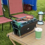 Mini barbecue � charbon bbq portable avec coque de valise barbecue de table pliable pour jardin camping ...