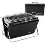 Mini barbecue portable pliable à charbon de bois en acier inoxydable grille réglable jardin / balcon ... Mini barbecue portable pliable à charbon de bois en acier inoxydable grille réglable jardin / balcon ...