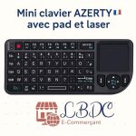 Clavier sans fil - mini clavier tactile azerty - touchpad - 24 ghz - rechargeable - lbdc® Clavier sans fil - mini clavier tactile azerty - touchpad - 24 ghz - rechargeable - lbdc®