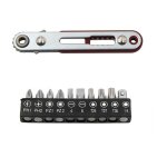 Mini cl� � cliquet � t�te plate tournevis d�cal� � 90 degr�s poign�e avec dembouts cl� � cliquet � double ...