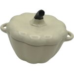 Mini cocotte blanche en forme de courge avec couvercle 11 x 95 cm haute temprature four pour petits ...
