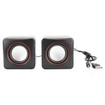 Mini cube usb stro 35 mm jack haut - parleur filaire pour ordinateur portable pc de bureau (double ...