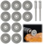 Mini disque diamant � tron�onner 10 pcs 22 mm mini lame de scie circulaire disque coupe verre avec 2 ...
