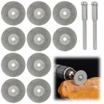 Mini disque diamant � tron�onner 10 pcs 22 mm mini lame de scie circulaire disque coupe verre avec 2 ...