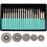 Mini disque  trononner diamant ensemble de fraises diamantes assortiment de fraises diamantes ensemble ...