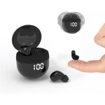 Mini �couteurs invisibles bluetooth 5. 3 micro discrets adapt�s au travail (noir)