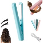 Mini fer � friser - g�n�rique - 2025 - double usage - bleu - outils de coiffure