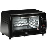 Mini four 10l 750w 230c - minuterie 60min plaque et grille incluses - compact 36. 5x26x22cm - noir pratique ...